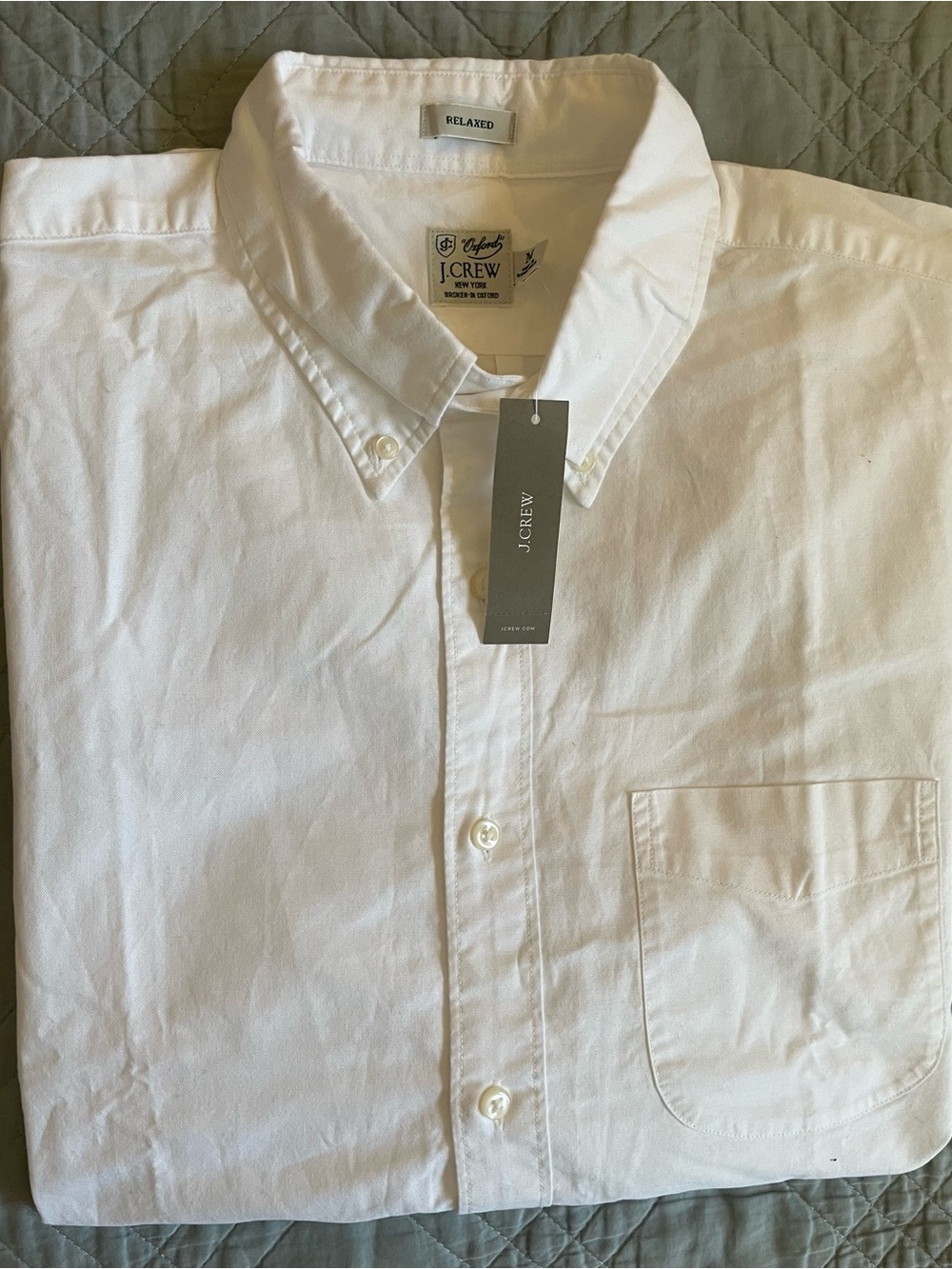 J. Crew Broken-in organic cotton oxford shirt in White Size M NWT $98 BT378 - Picture 7 of 10